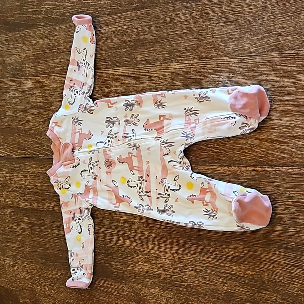 Honest Baby Clothing Organic Cotton Sleep & Play, Horse Pattern, Size 0-3 Months